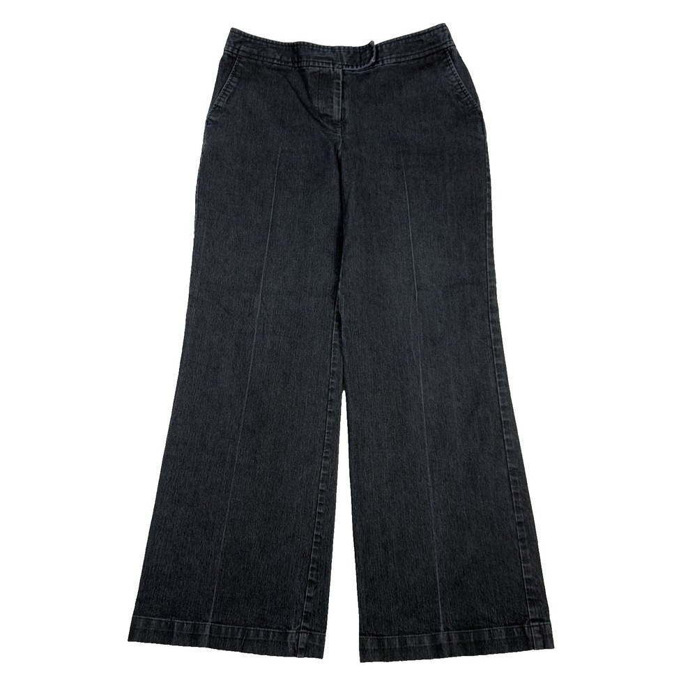Attention Womens Jeans Straight Leg Size 6 (31x29) Clasp & Button Dark Wash Blue
